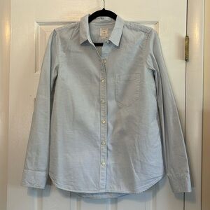 Blue and White Striped Button Down